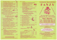 Speisekarte Fanzy Seite 2
